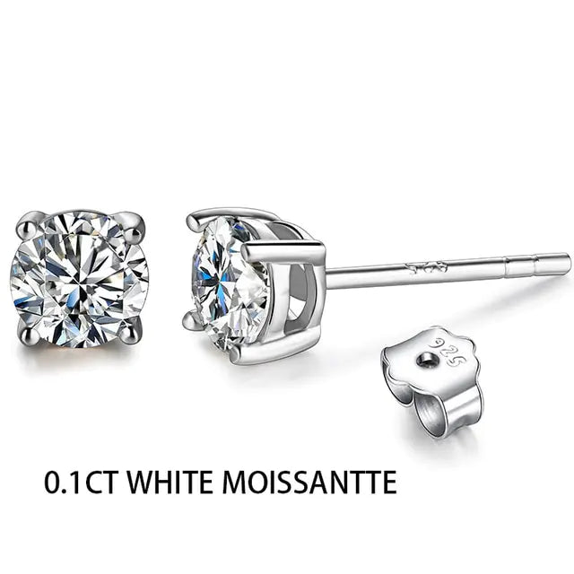 2CT Moissanite Stud Earrings