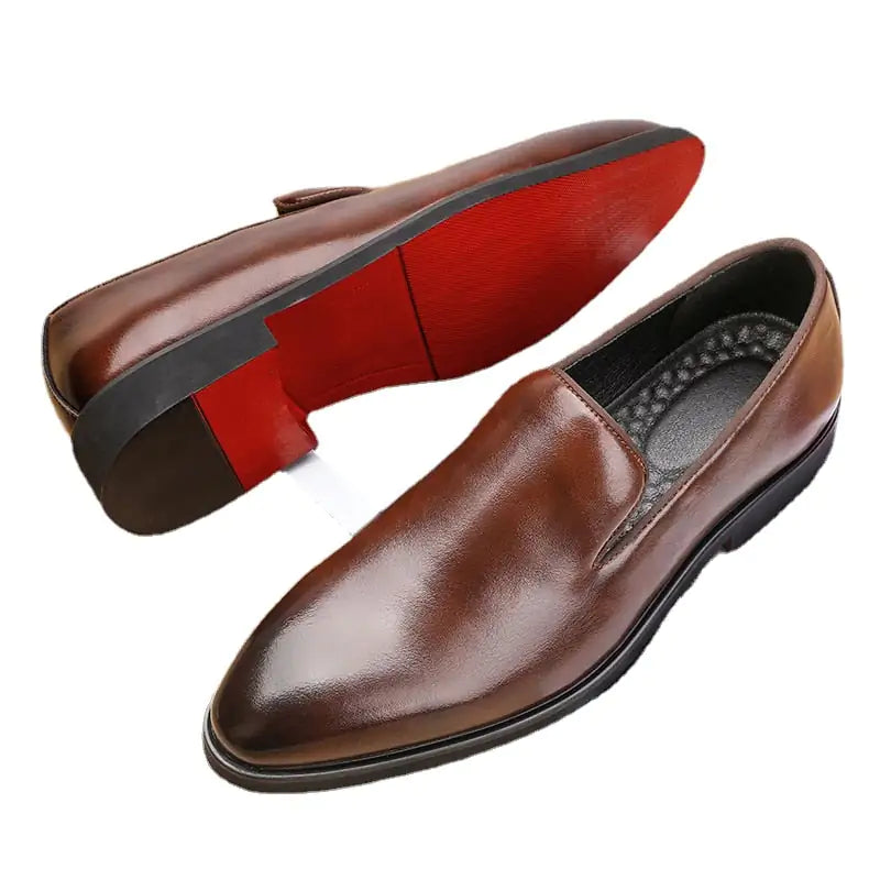 The Rossi - Red Bottom Classic Leather Loafers