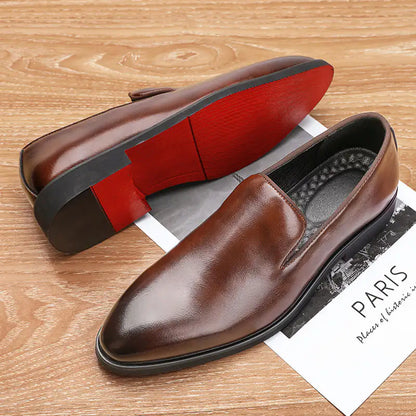 The Rossi - Red Bottom Classic Leather Loafers