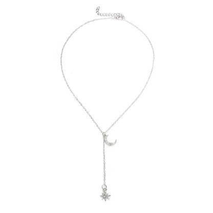 Crystal Moon Star Necklace