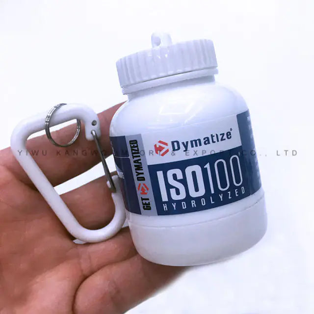 Portable Protein Powder Bottle With Whey Keychain