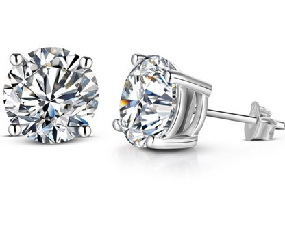 2CT Moissanite Stud Earrings